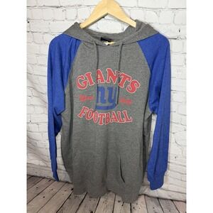 Torrid New York Giants NWT Hoodie 2X Cotton Blend Sweatshirt Color Block